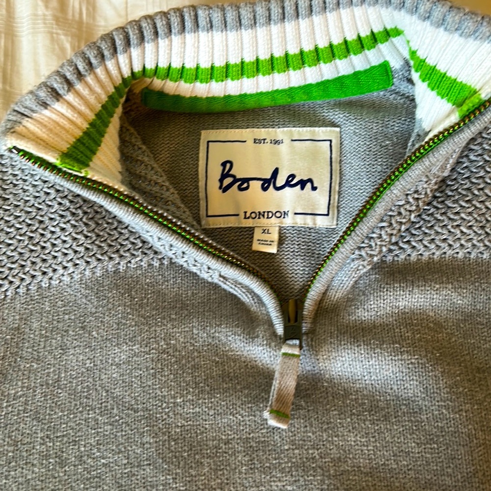 Boden 1/4 zip cotton sweater